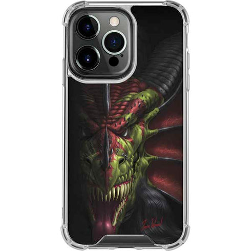 Lair of Shadows Dragon by Tom Wood iPhone 16 Pro Clear Case